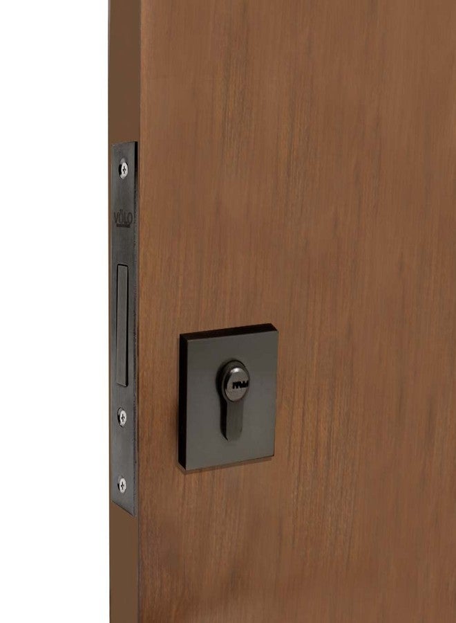 Volo Door Dead Lock with Brass 60mm Cylinder and computerised Keys for Exterior/Interior Door. (Satin Black) - Image 2
